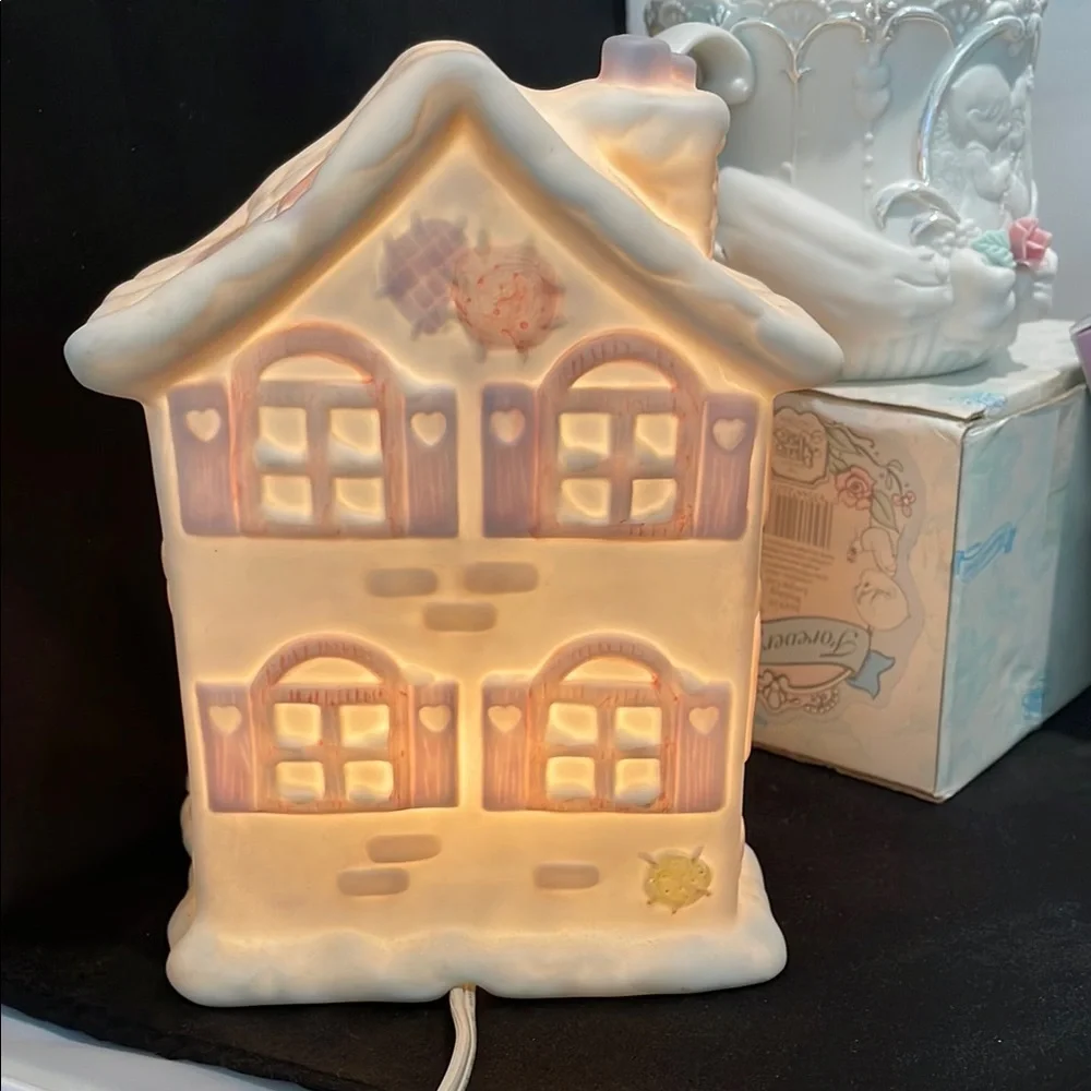 Precious Moments Bundle. Night light, Wedding Mug and Collectible Plaque